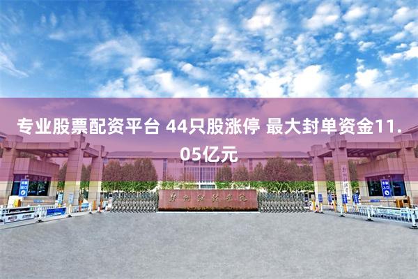 专业股票配资平台 44只股涨停 最大封单资金11.05亿元