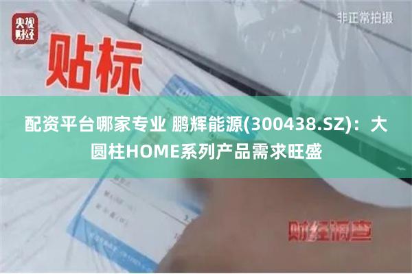 配资平台哪家专业 鹏辉能源(300438.SZ)：大圆柱HOME系列产品需求旺盛